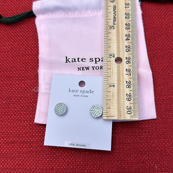 NWT Kate Spade silver and cubic zirconia stud earrings - Picture 5 of 5